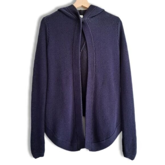 IVIVVA by Lululemon Cardigan Sweater w/ Hood Navy Kids Youth Sz 12 - Picture 1 of 12